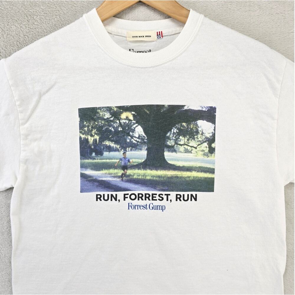 Good Rock Speed Forrest Gump Shirt Mens Medium White Movie Tee Run